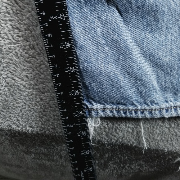 American Eagle Jeans Womens 18 Blue Highest Rise Baggy Straight Distressed - Picture 7 of 10